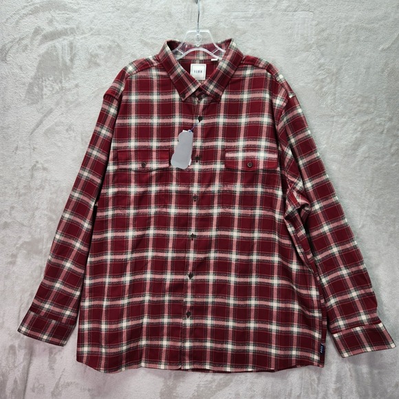 ROWM The Lodge Mens XXL Flannel Shirt Plaid Button Up Long Sleeve Casual Outdoor - Picture 1 of 9